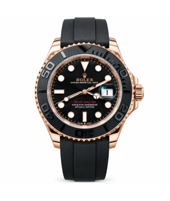 Yacht-Master 126655-0002 rose gold watch front full view